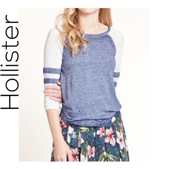 Hollister Tops - Hollister Burnout Baseball Tee, Large